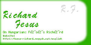 richard fesus business card